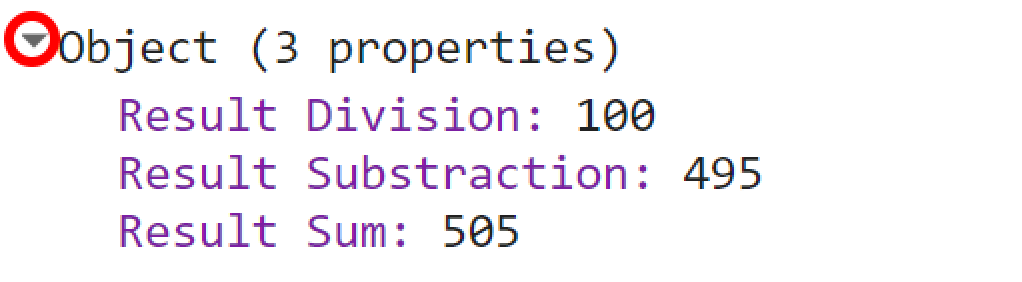 Printed results of MathFunction.